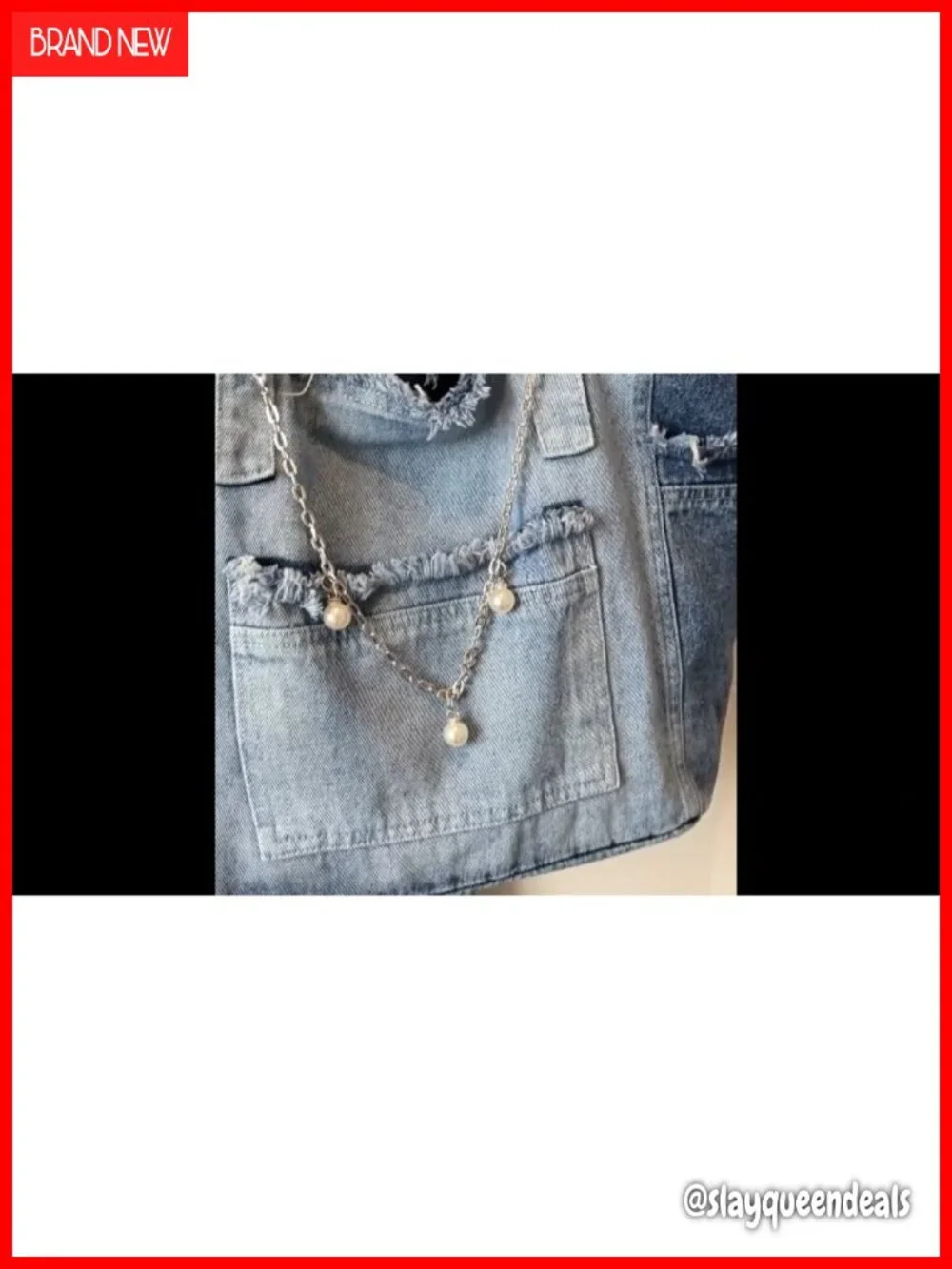 Denim Hobo Jean Handbag Large Tote Shoulder Bag